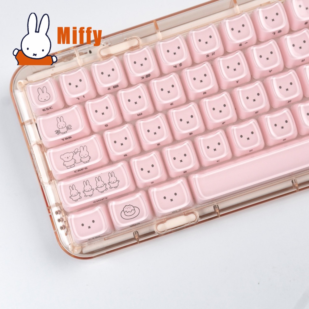 Kawaii Miffy Keycaps Cute Rabb - Gaming Accessories Aesthetic ulasan dan harga