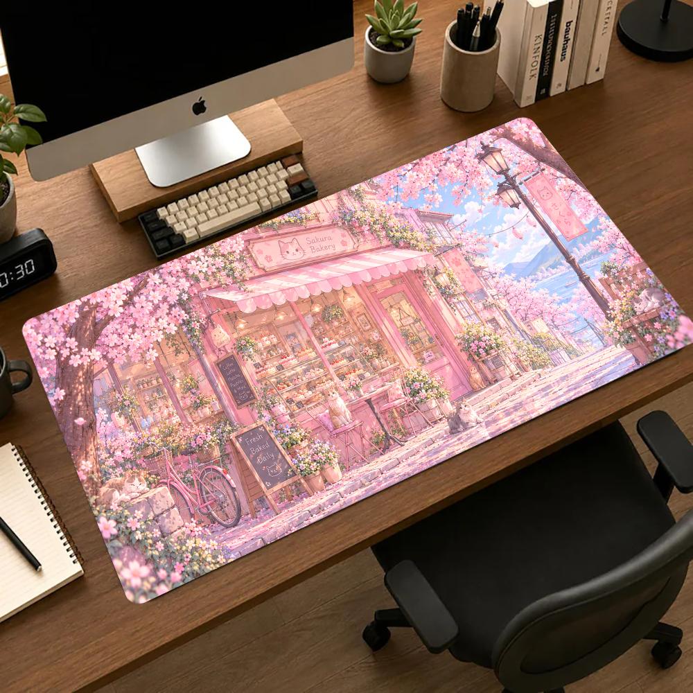 Cherry Blossom Shop Desk Mat T - Gaming Accessories Shop ulasan dan harga