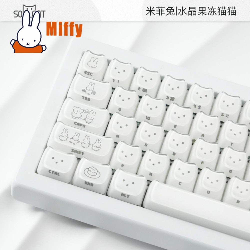 Kawaii Miffy Keycaps Cute Rabb - Gaming Accessories Aesthetic ulasan dan harga
